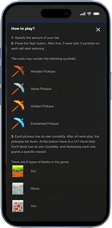 Mine Slot pickaxe